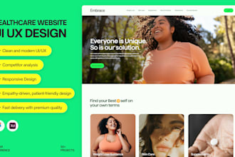 do figma website design, medical , healthcare , clinic or wellness website UI UX