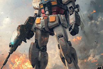 make illustration and concept mecha, gundam, and robot