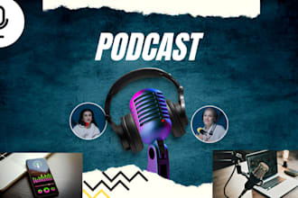 make modern unique podcast cover art, podcast logo and any graphic design