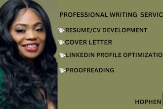 write you a professional resume and outstanding cover letter