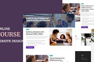 create high quality online course website that gets real results fast
