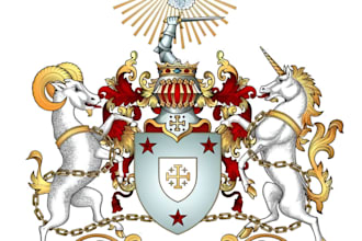 make modern heraldic, family crest, coat of arms logo and any graphic design
