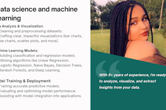 python, data science and machine learning project for you