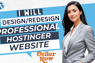 design a word press website, redesign hostinger website, redesign wordpress