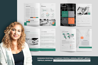 design business brochure, proposal, booklet, company profile print ready