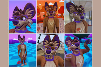 create vrchat furry avatar anime fursona vr vrc bunny avis 3d vtuber model nsfw