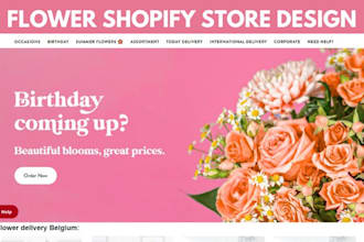 build 7 figure flower shopify store flower website florist store florist website