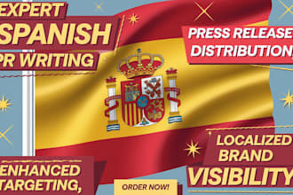 write a PR for spanish press release and distribute to top spanish news site