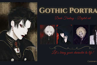 create an unique dark gothic or fantasy character