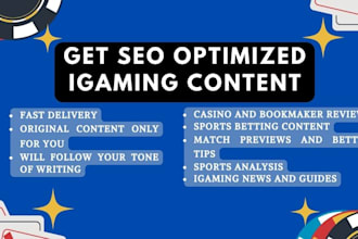 create SEO optimized igaming content for your website