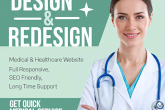 design a medical healthcare and homecare website for your business
