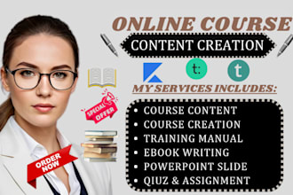 create online course content course creation training manual course curriculum