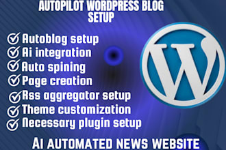 create wordpress autoblog website ai automated news blog website rss aggregator