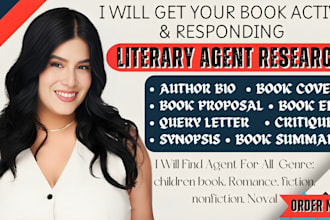 submit your book to active literary agents, write book proposal, query letter