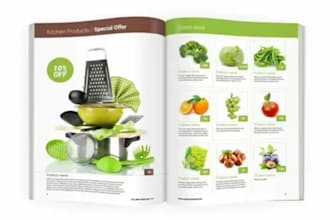 design professional product catalogue lookbook brochure sell sheet booklet magaz