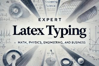 generate mathematical, physics, science, or engineering equations using latex