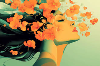 create vector doodle illustration in my style