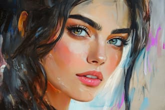 draw realistic portrait from your photo in my own style