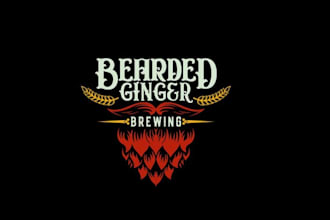 design bearded ginger brewing logo