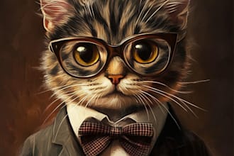 draw your pet into cartoon portrait