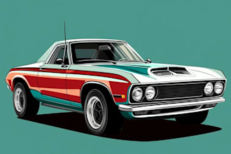 draw a detailed vector line art illustration of any diagram