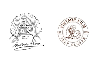 design hand drawn photography film production logo
