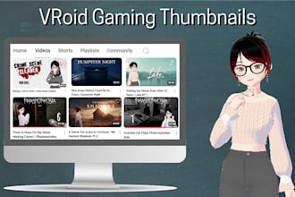 create a vroid youtube gaming thumbnail for you