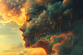 create abstract geometric digital art