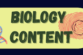write updated content on biology