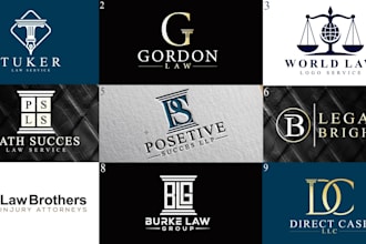 design modern minimal attorney law firm lawyer legal advocate logo