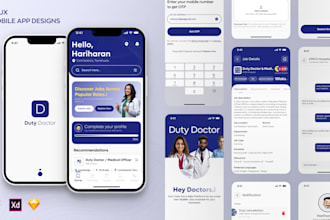 do professional mobile app UI UX design modern user friendly