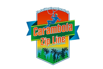 make beautiful professional zip line park logo