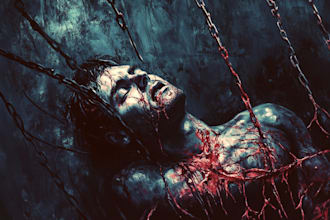draw a dark art illustration for album covers and more