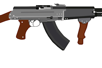 do vector art of gun
