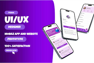 design modern uiux of app or web with wireframe prototype