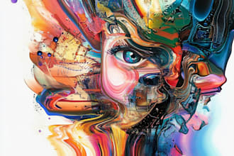design and animate abstract album cover art