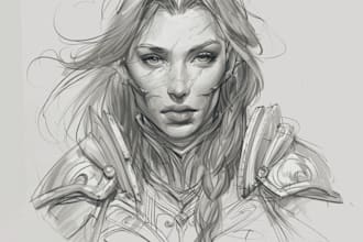 create an original fantasy character sketch