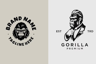 design high quality monkey gorilla logo