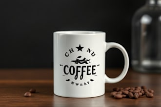create an premium custom coffee mug design