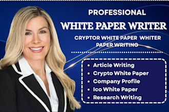 do white paper writing, crypto white paper, company profile, nft white paper