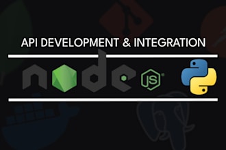 do API integration and development using node js and python