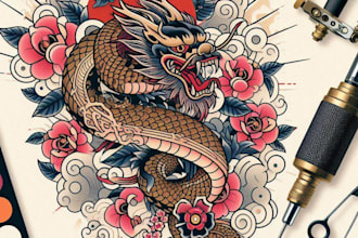 l create your japanese custom tattoo design
