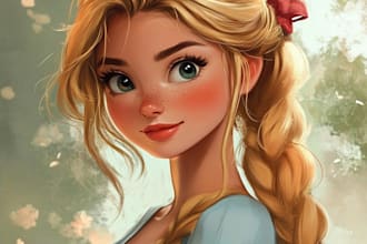 do  a cute cartoon disney portrait