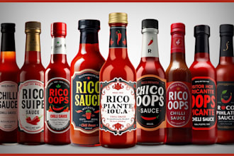 do label or logo for sauce, spice, pikliz, rub, pepper, seasoning