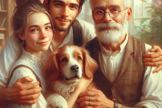 draw family caricature portraits, caricature cartoon