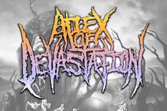 do amazing metal deathcore hardcore punk logo design