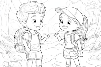 design children book cover, coloring pages