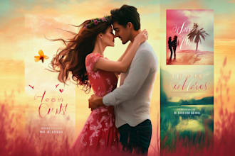 make romantic book cover design