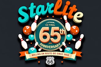 create professional anniversary logo
