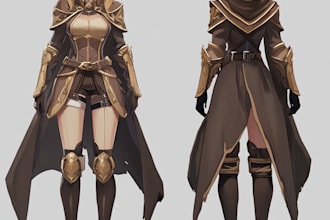 create 2d game character for game art
